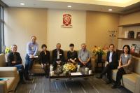 Prof Wai-Yee CHAN (fourth from left), Dr LOONG (right) and the interview panel of professionals